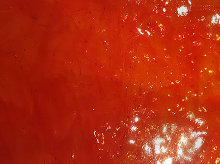Red Orange Streaky Seaglass