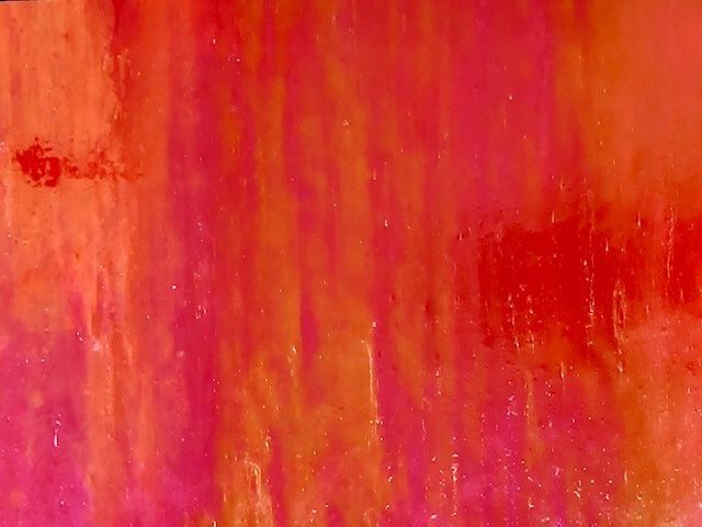 Sea Glass Orange/ Red Iridised Opal